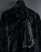 -SPECIAL- "FENDI" 90s Karl Lagerfeld-era lattice fur cape