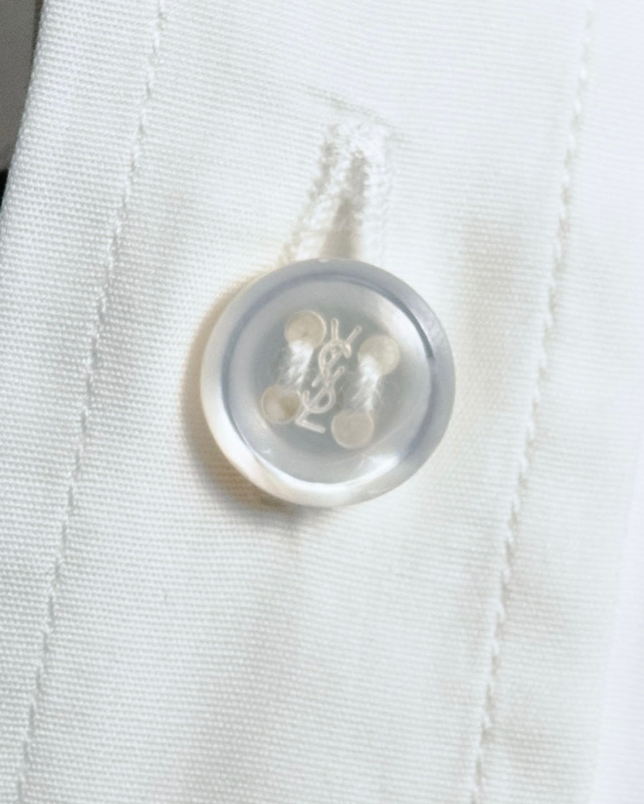 –SPECIAL– "Yves Saint Laurent" 00’s Tuxedo bib-front wing-collar dress shirt