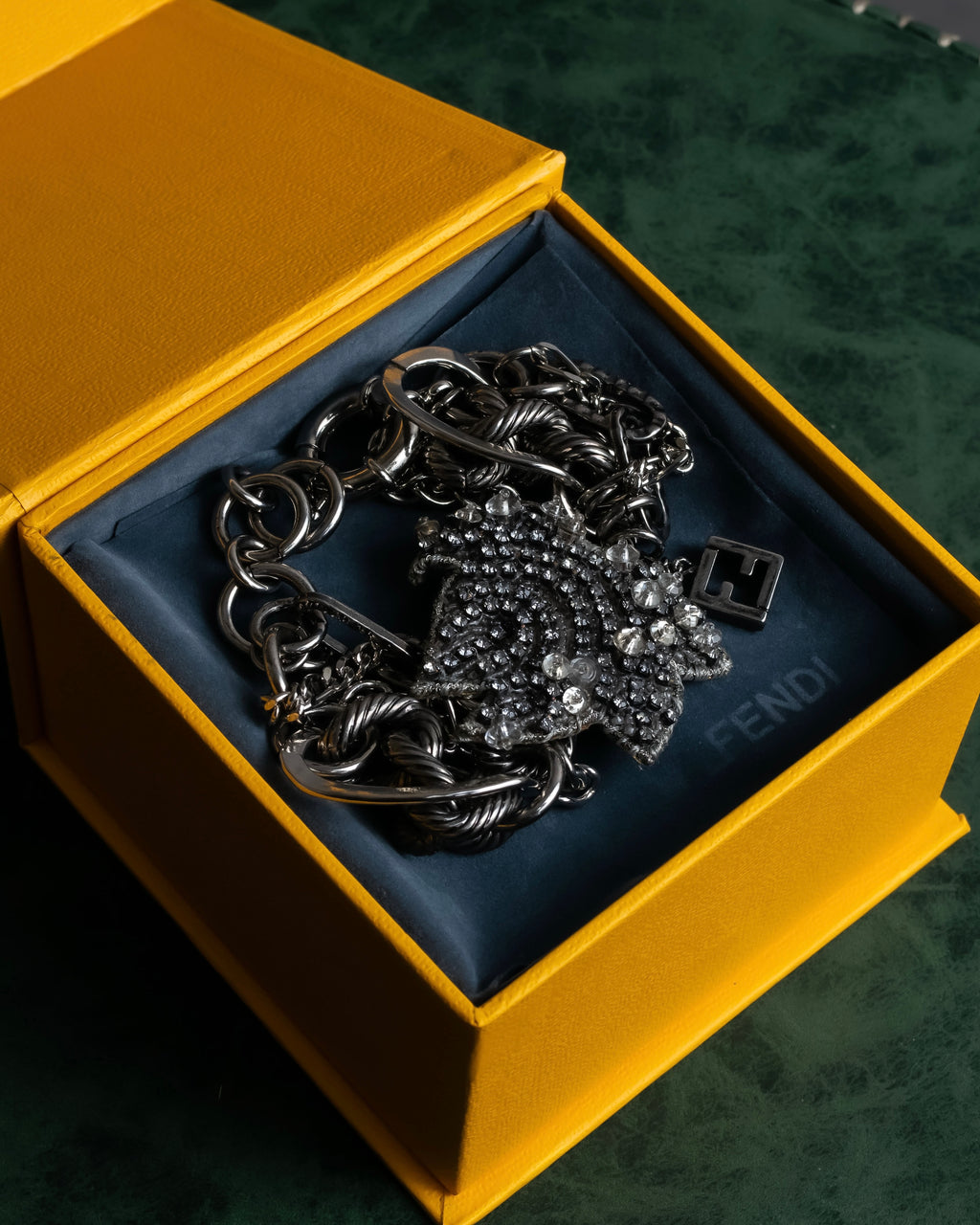 "FENDI" Star motif rhinestone bracele