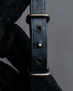"HERMES" Layered design leather belt