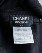 "CHANEL" Back button design flared maxi skirt