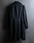 "Chloe" Gathered waist round collar coat