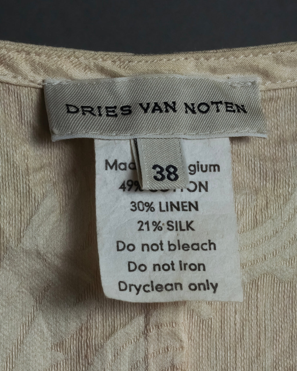 "DRIES VAN NOTTEN" Botanical print wrinkled tiered ruffle design vest