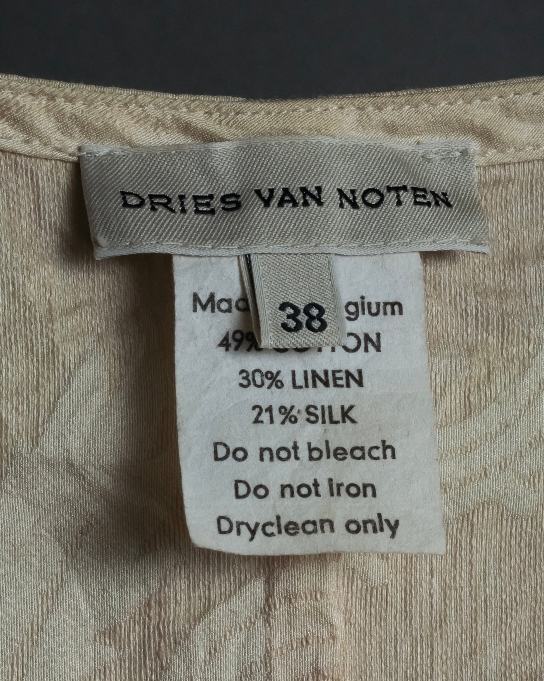 "DRIES VAN NOTTEN" Botanical print wrinkled tiered ruffle design vest