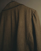 –SPECIAL– "Hermès" 70's-80's Equestrian wool tailored jacket