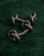 “HERMES” 1970–80s Double knot silver cufflinks