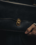 –SPECIAL– “HERMES” 50’s-60’s Escale box calf top handle bag