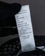 "Christian Dior" Raffia ribbon design paper fiber hat