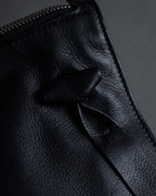 "JIL SANDER" Hill model gently curved leather shoulder bag