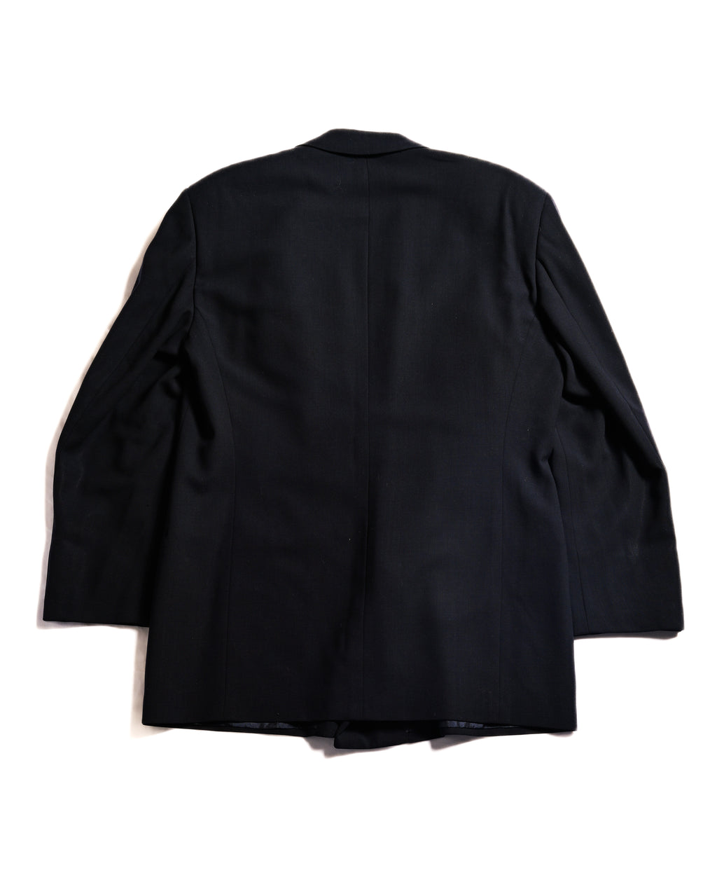 GIORGIO ARMANI/ Curved Lapel Oversized Double Breasted Tailored Jacket Navy