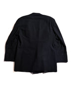 GIORGIO ARMANI/ Curved Lapel Oversized Double Breasted Tailored Jacket Navy