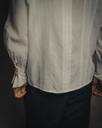 -SPECIAL- “Christian Dior” 90’s-00’s pleated bib dress shirt