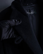 "allegri" Crossover design 2-way collar wool coat