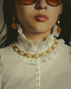 -SPECIAL- “Christian Dior” 70’s-80’s Faux pearl crystal statement necklace