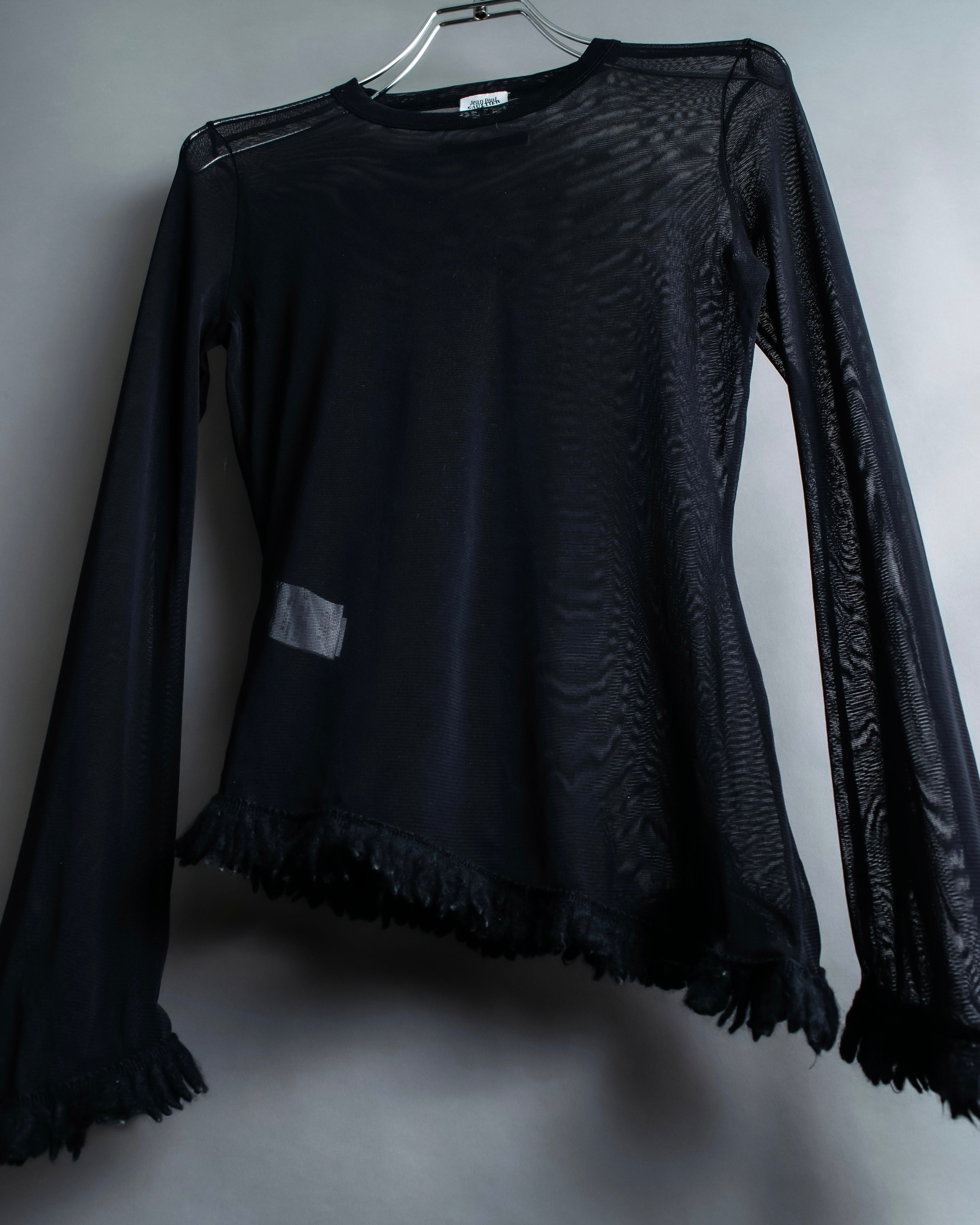 “Jean Paul Gautier” Fringe detailed  asymmetry shear top