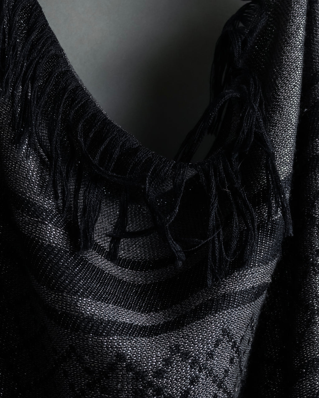 "GUCCI" GG pattern glitter blend woven large stole