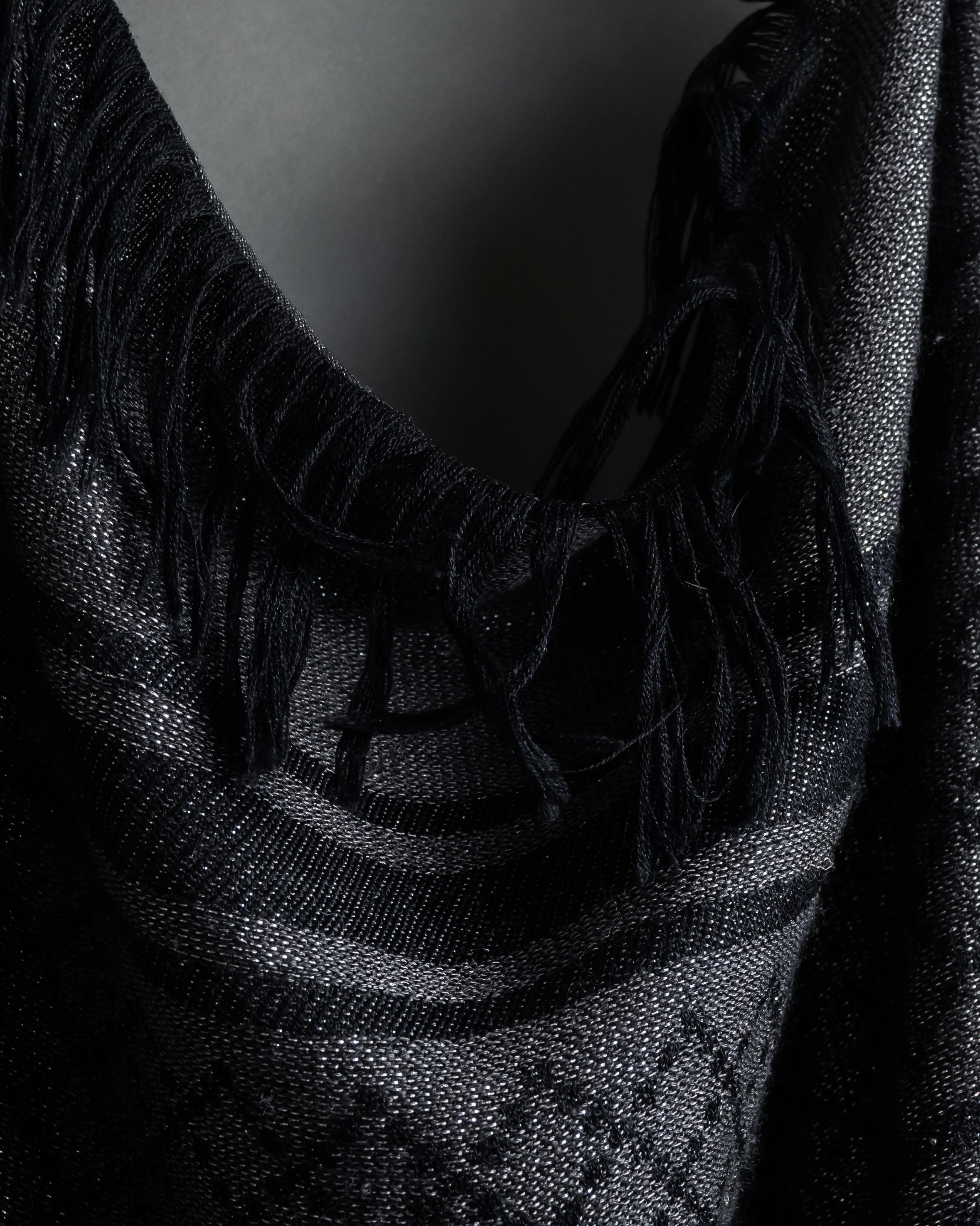 "GUCCI" GG pattern glitter blend woven large stole