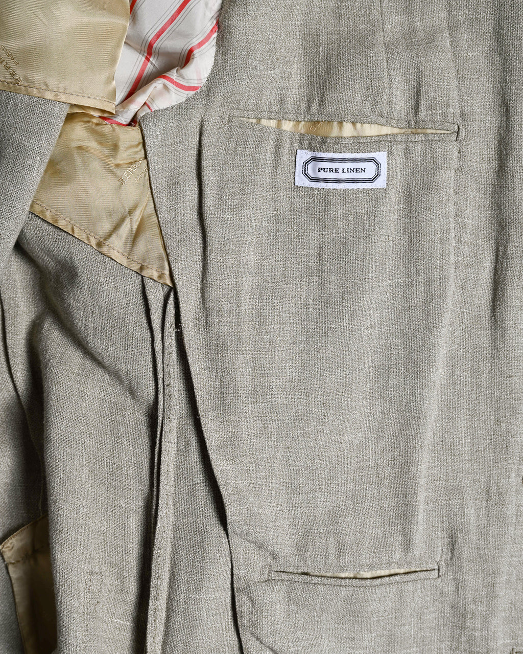 HERMES/ Pure Linen Oversized Single Breasted Tailored Jacket Beige