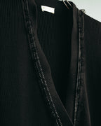 “VALENTINO ROMA” 00’s-10’s Rib knit frilled cardigan