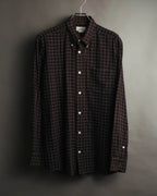 -SPECIAL- “HERMES” 90’s-00’s Windowpane checked sellier button shirt