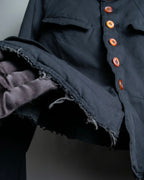 "COMME des GARCONS
COMME des GARCONS" 6 button detail raw edge jacket