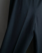 "CHANEL" 100% wool belted wide straight slacks
