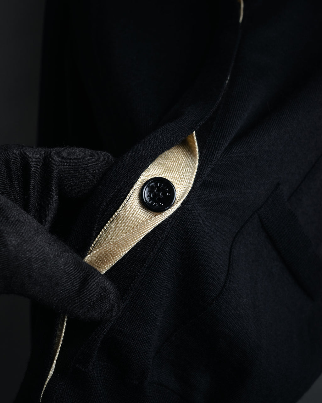 “CELINE” 2010’s Contrast placket wool silk cardigan