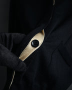 “CELINE” 2010’s Contrast placket wool silk cardigan