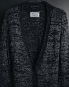 "Maison Martin Margiela" 2011AW deconstructed melange mohair wool cardigan