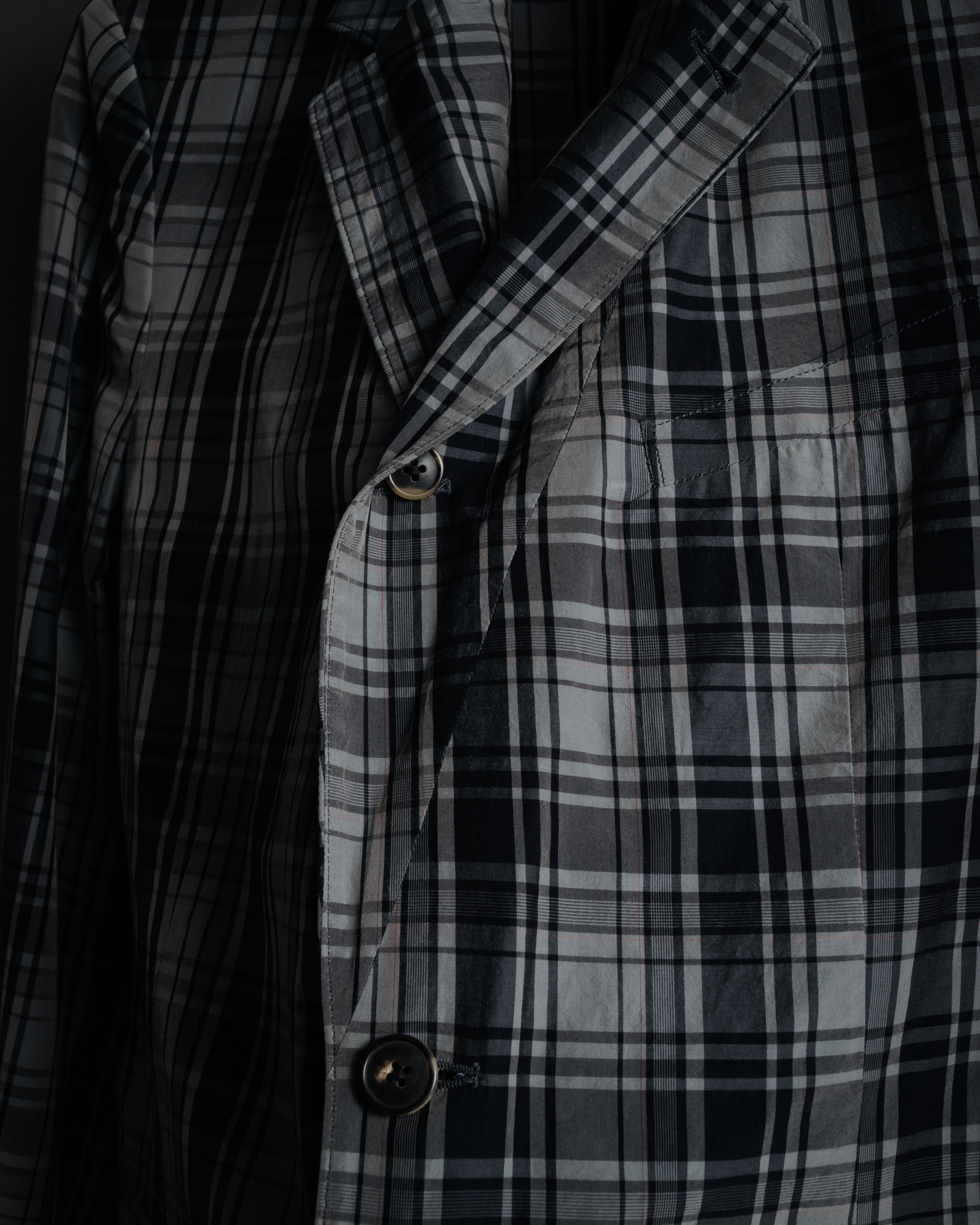 "DRIES VAN NOTEN" 2012-2018 lightweight madras check tailored jacket