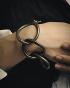 -SPECIAL- “Jean Paul Gaultier” 90’s-00’s sculptural gunmetal loop bracelet