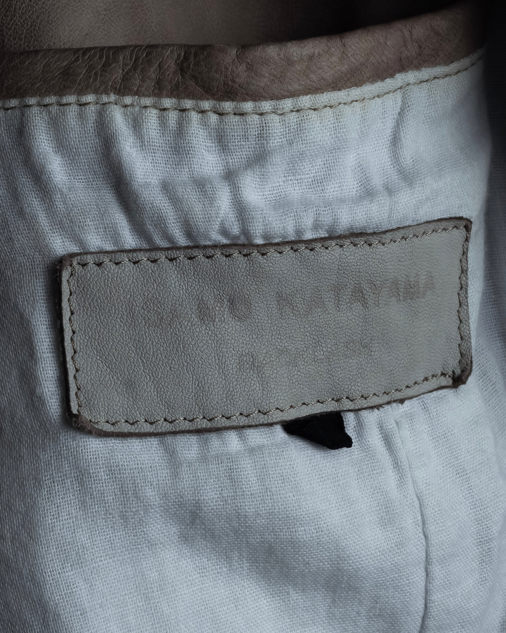 "ISAMU KATAYAMA" Dart-shaped deer leather shirt jacket