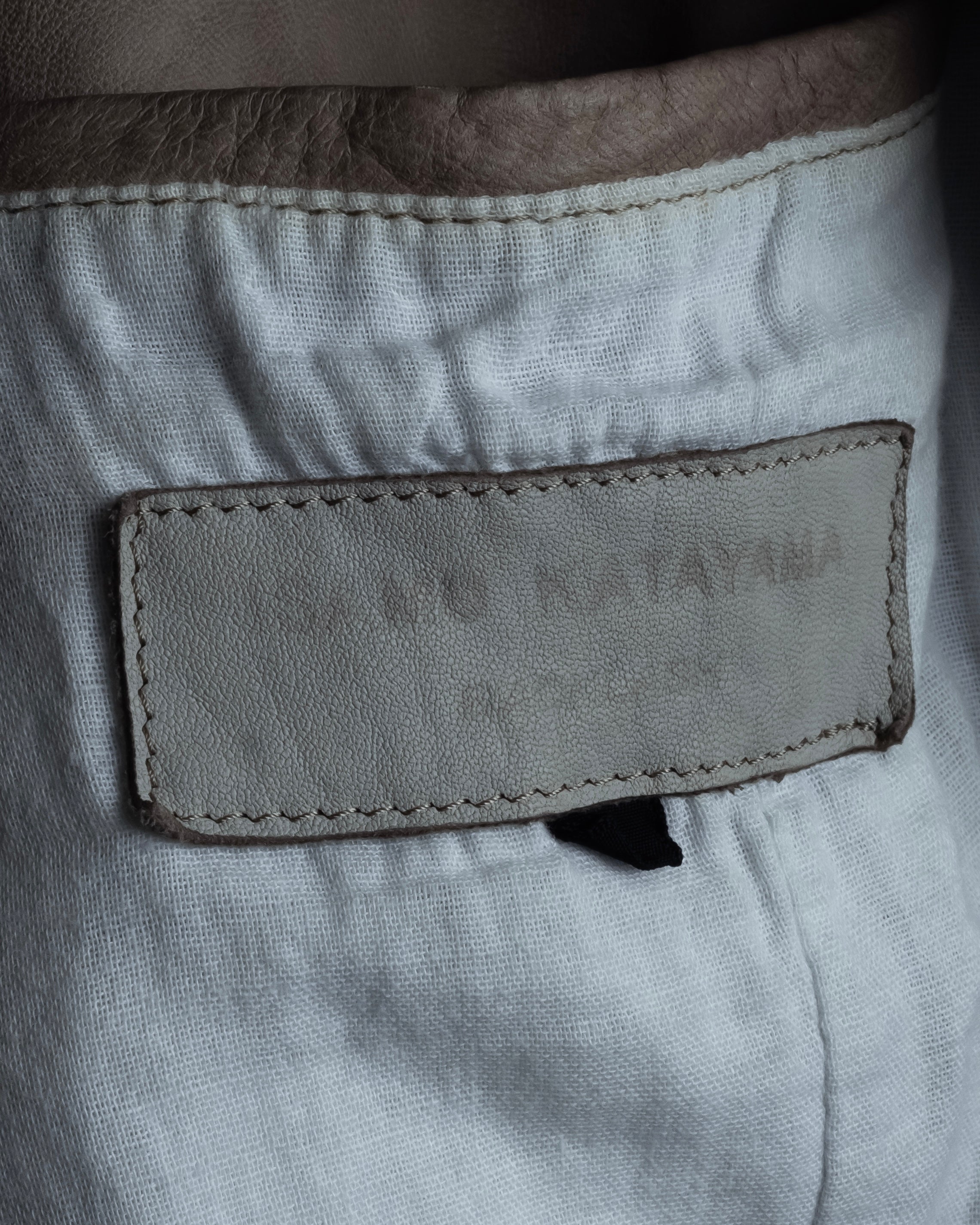 "ISAMU KATAYAMA" Dart-shaped deer leather shirt jacket