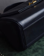 "PIERRE BALMAIN" Horizontal design grain leather 2way shoulder bag