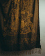 -SPECIAL- “LOEWE” 90’s-00’s Botanical anagram jacquard fringe stole