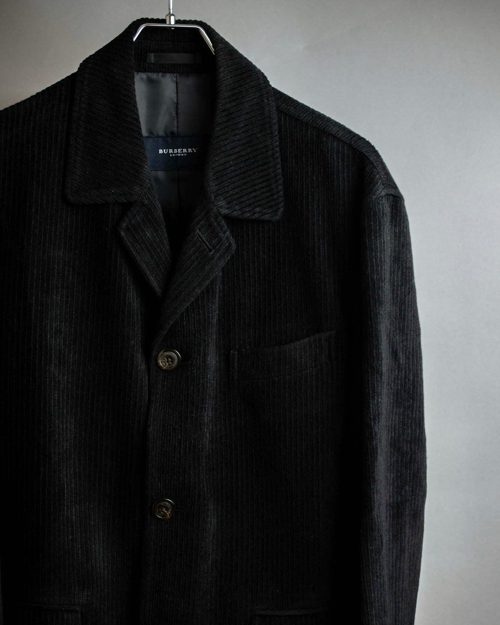 "BURBERRY" Thick wale corduroy oversized tailored jacket