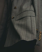 -SPECIAL- “GUCCI” 2019-2021 Glen check double-breasted wool suit