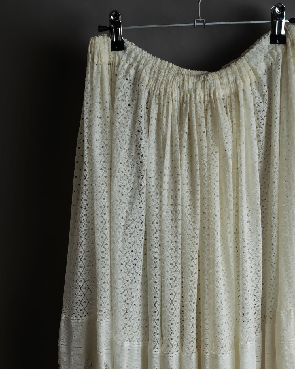 "YOHJI YAMAMOTO" 1992SS eyelet cutwork lace design long skirt