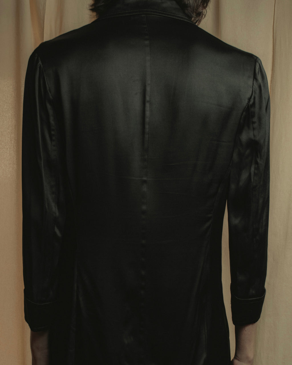 "Yohji Yamamoto +NOIR" 2005SS Rayon draping tailored jacket