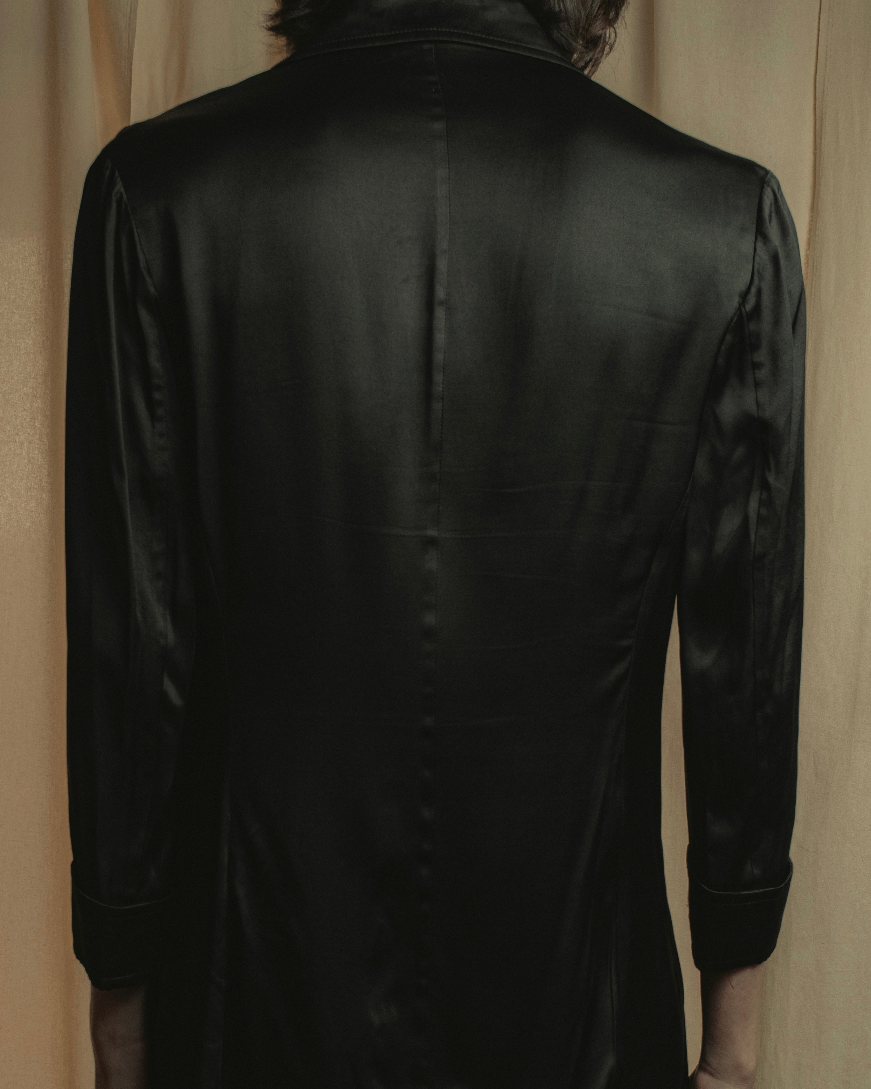 "Yohji Yamamoto +NOIR" 2005SS Rayon draping tailored jacket