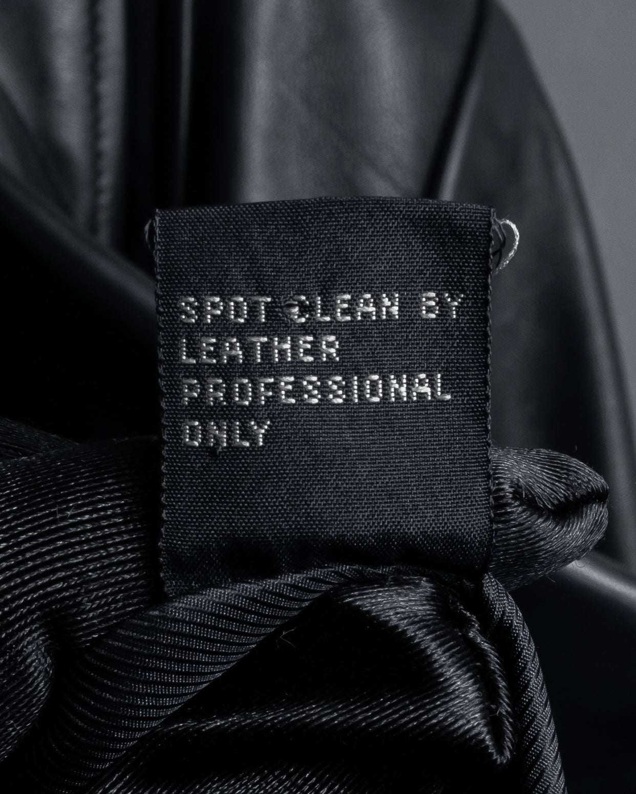 "COACH" Double-breasted panel work design leather coat