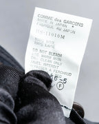 "COMME des GARCONS
HOMME" Notch lapel tailored jacket & wide tapered slacks charcoal gray set up