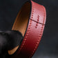 "HERMES" Margiela period burgundy leather bracelet