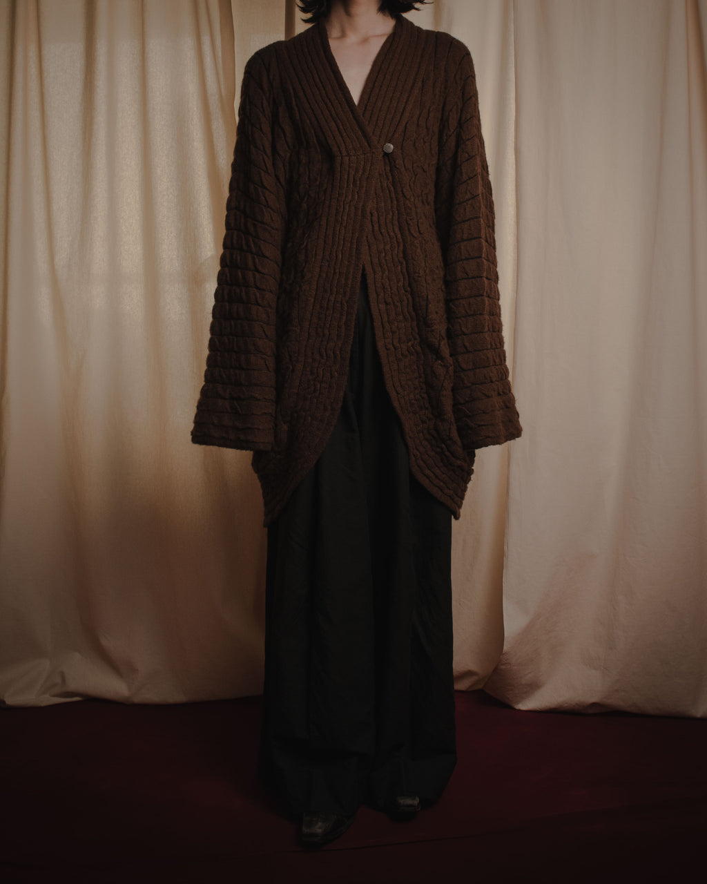 "Salvatore Ferragamo" 00’s Cashmere blend shawl-collar knit cardigan