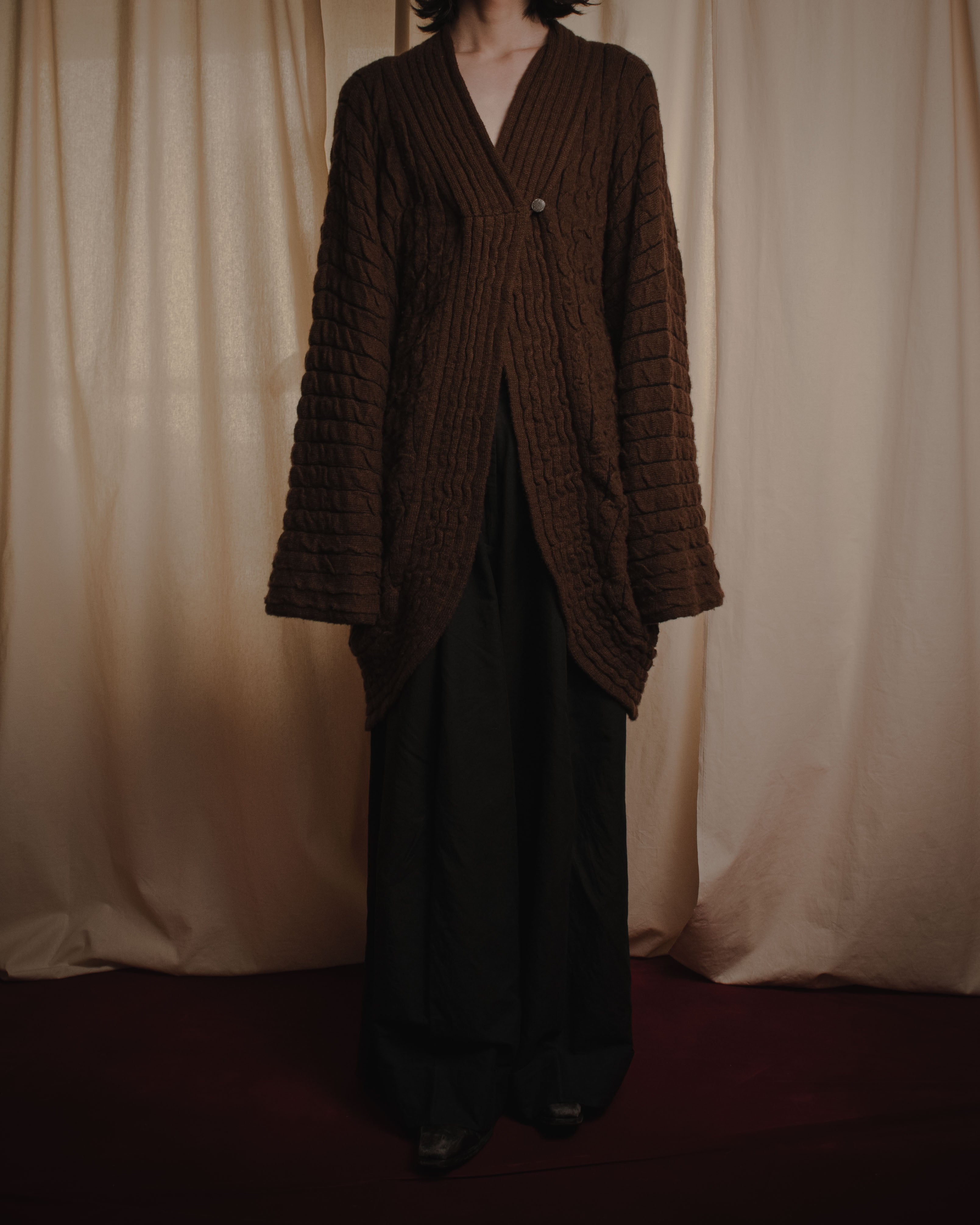 "Salvatore Ferragamo" 00’s Cashmere blend shawl-collar knit cardigan