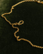 "Christian Dior" 80's-00's Rhinestone oval pendant necklace