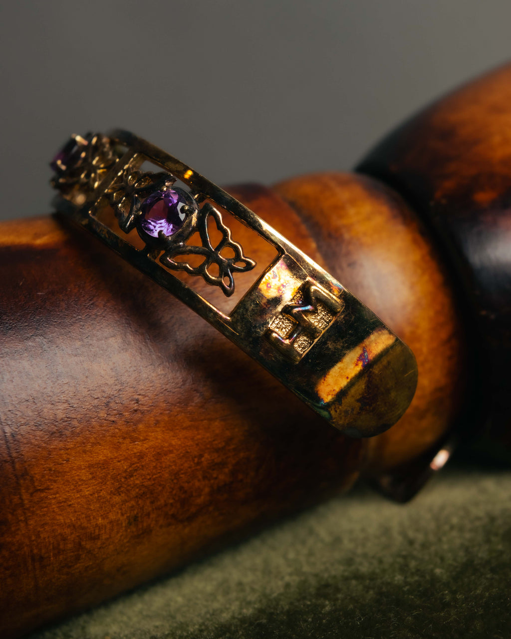 “Hanae Mori” 1989 Butterfly sterling cuff bangle