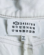 "MAISON MARGIELA" 21SS Washed raw cut flared cropped denim pants