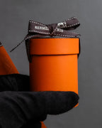 "HERMES" Logo engraved ribbon design scarf