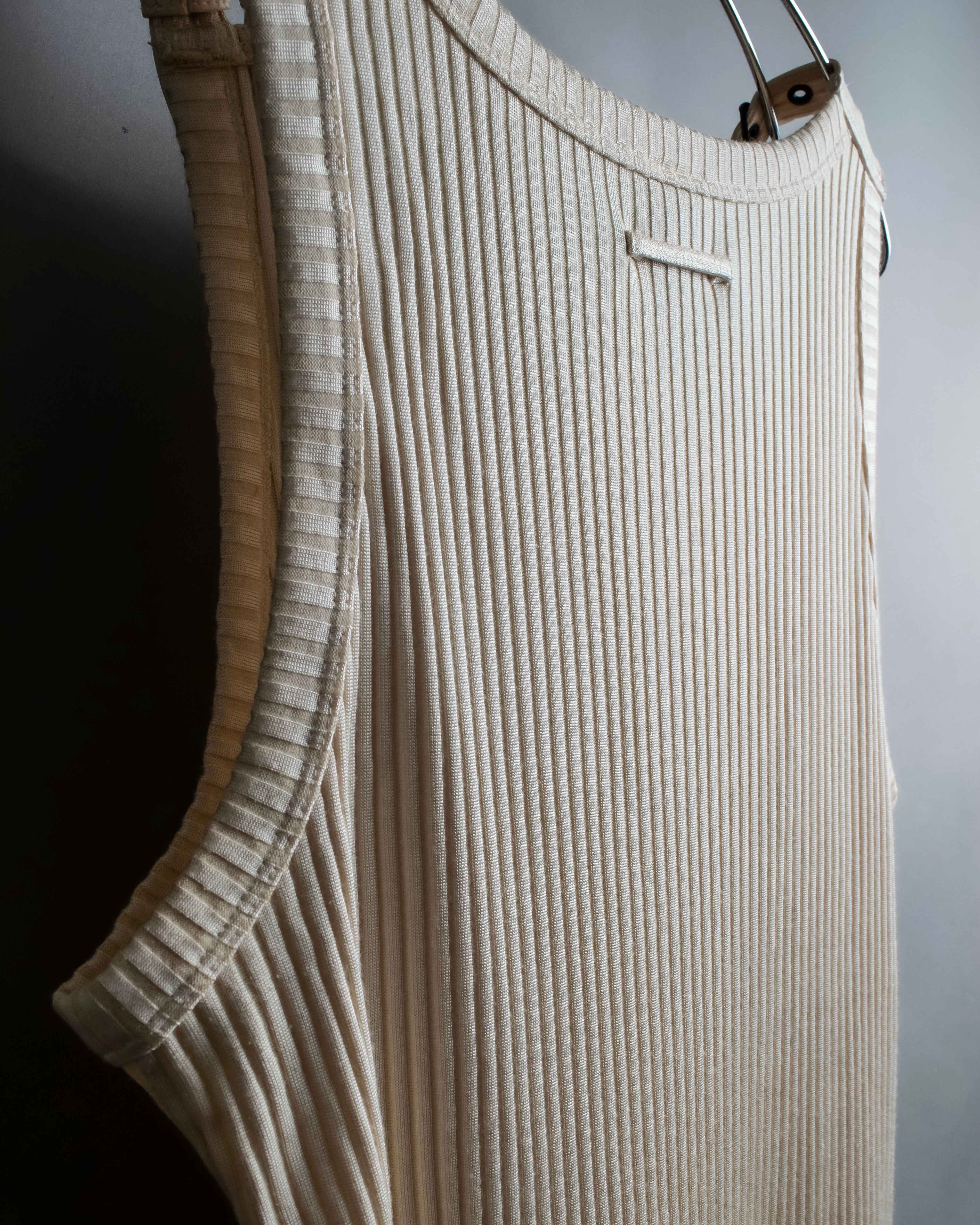 “Jean Paul Gautier” Double belted shoulder designed tank top